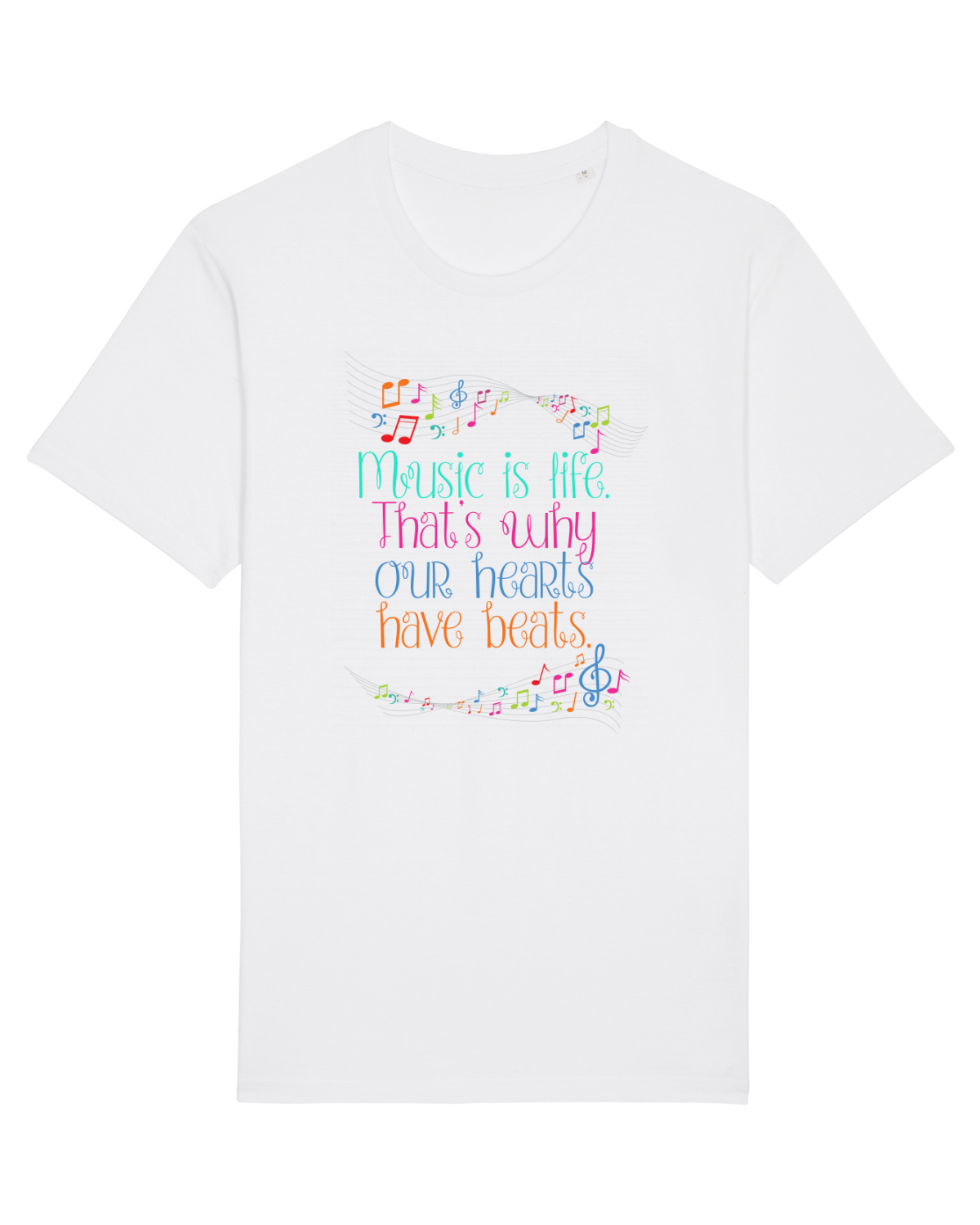 Tricou mânecă scurtă Unisex Rocker White
