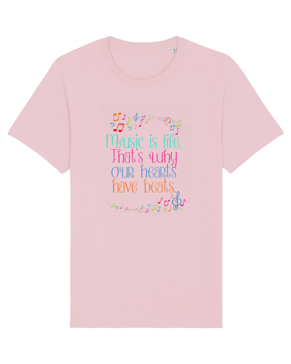 Tricou mânecă scurtă Unisex Rocker Cotton Pink