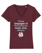 MUSIC Tricou mânecă scurtă guler V Damă Evoker