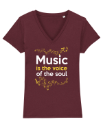MUSIC Tricou mânecă scurtă guler V Damă Evoker