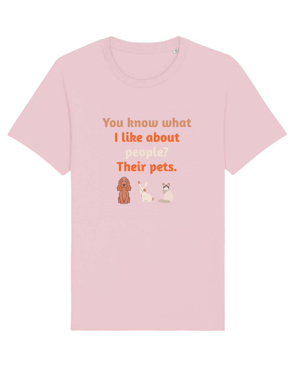 Tricou mânecă scurtă Unisex Rocker Cotton Pink