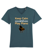 PIANO Tricou mânecă scurtă guler V Bărbat Presenter