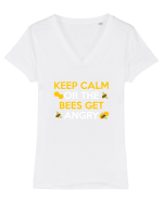 BEES Tricou mânecă scurtă guler V Damă Evoker
