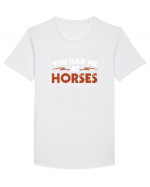 HORSES Tricou mânecă scurtă guler larg Bărbat Skater