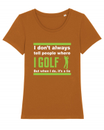 GOLF Tricou mânecă scurtă guler larg fitted Damă Expresser