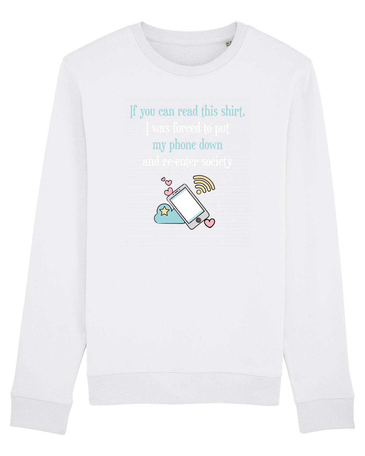 Bluză mânecă lungă Unisex Rise White