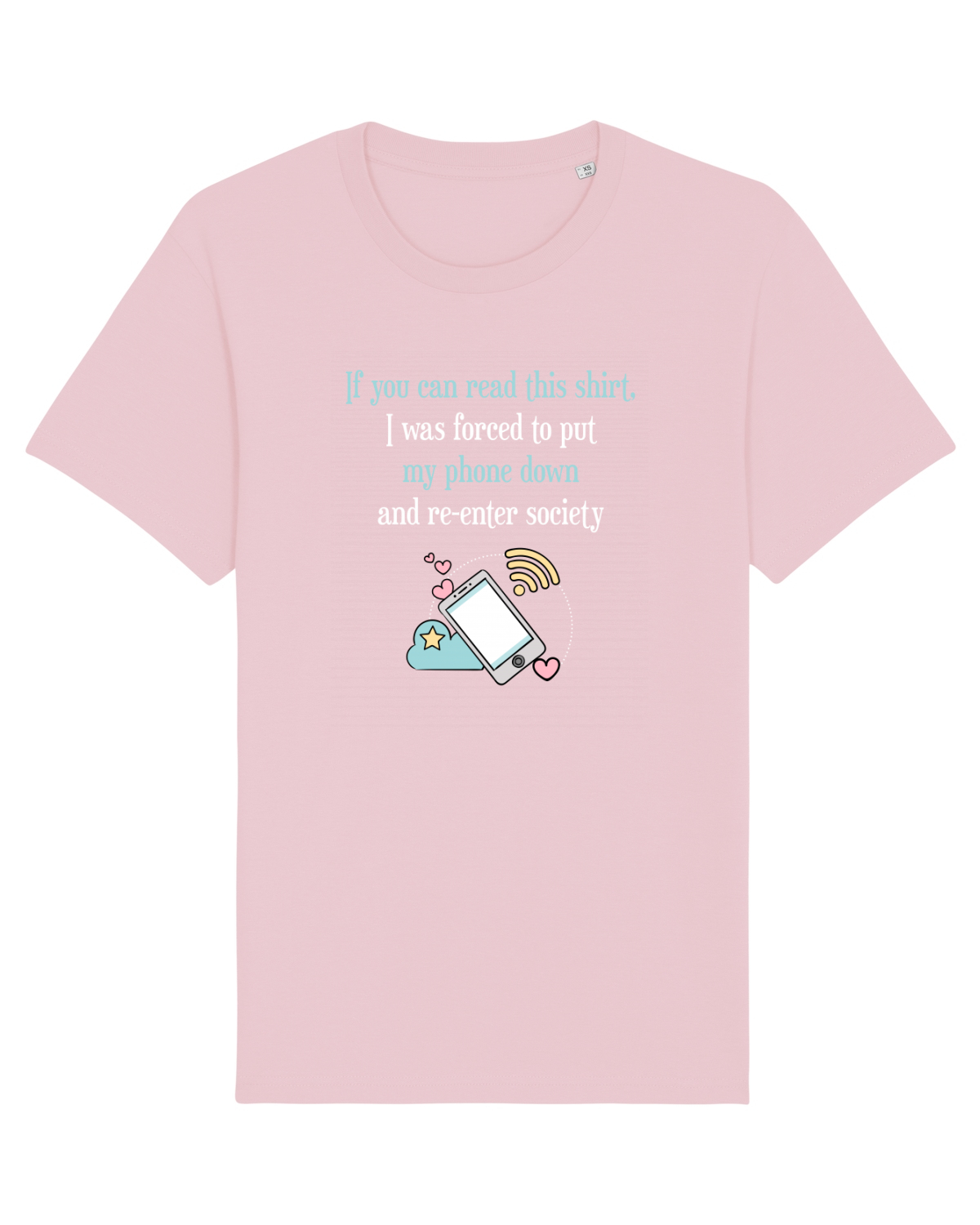 Tricou mânecă scurtă Unisex Rocker Cotton Pink