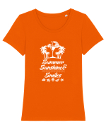 SUMMER Tricou mânecă scurtă guler larg fitted Damă Expresser