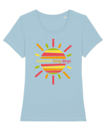 SUMMER Tricou mânecă scurtă guler larg fitted Damă Expresser