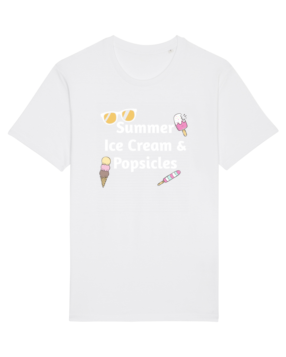 Tricou mânecă scurtă Unisex Rocker White