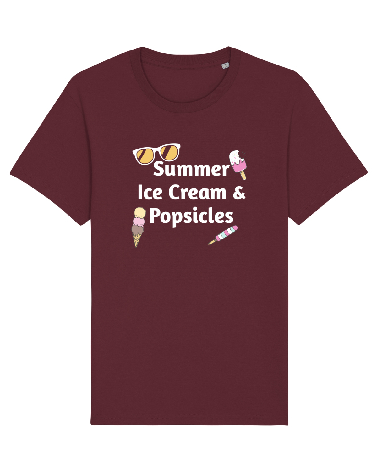 Tricou mânecă scurtă Unisex Rocker Burgundy