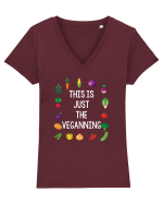 VEGAN Tricou mânecă scurtă guler V Damă Evoker