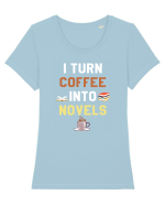 COFFEE Tricou mânecă scurtă guler larg fitted Damă Expresser