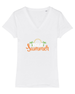 SUMMER Tricou mânecă scurtă guler V Damă Evoker