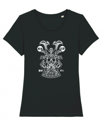 Samurai Skull White Black