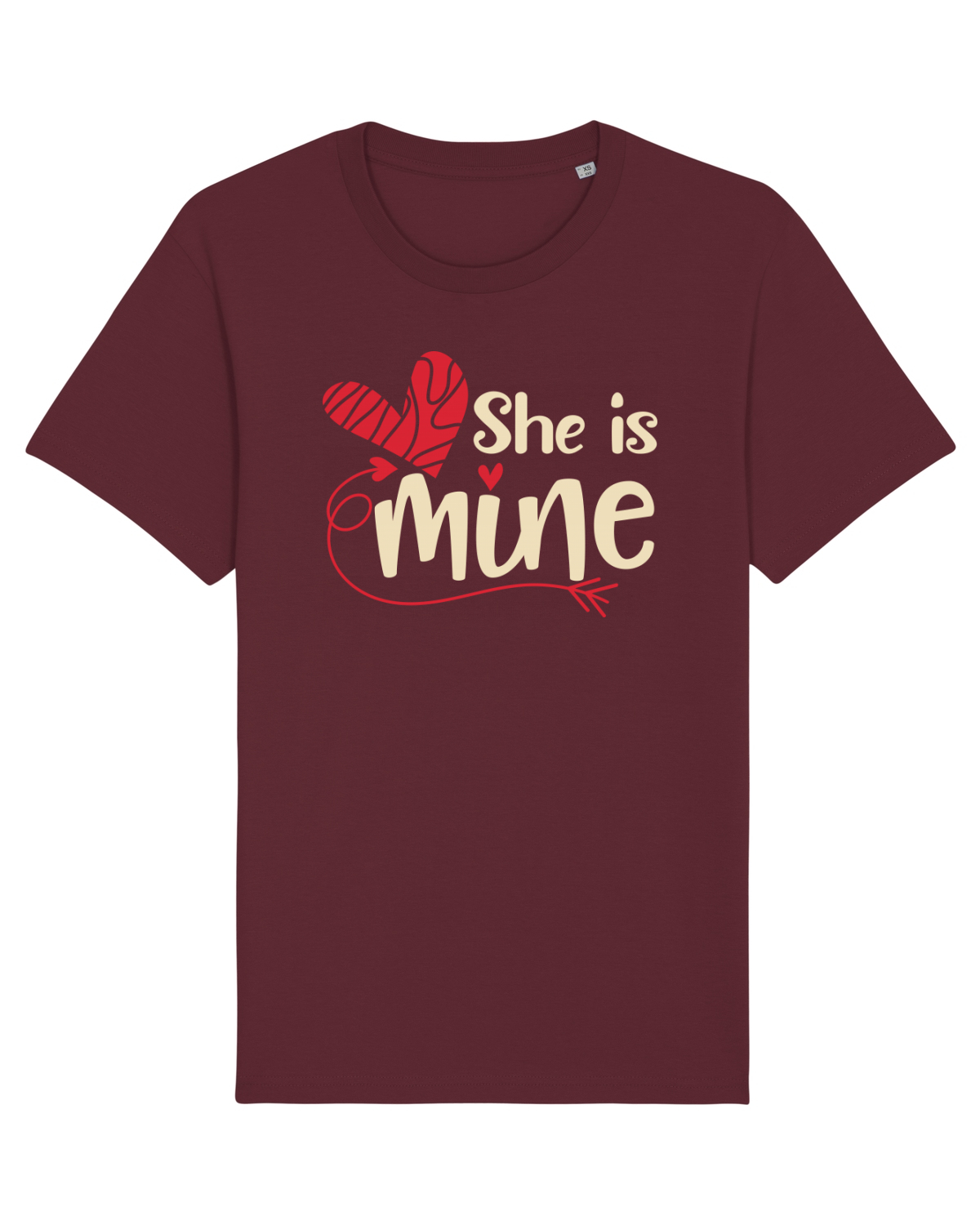 Tricou mânecă scurtă Unisex Rocker Burgundy