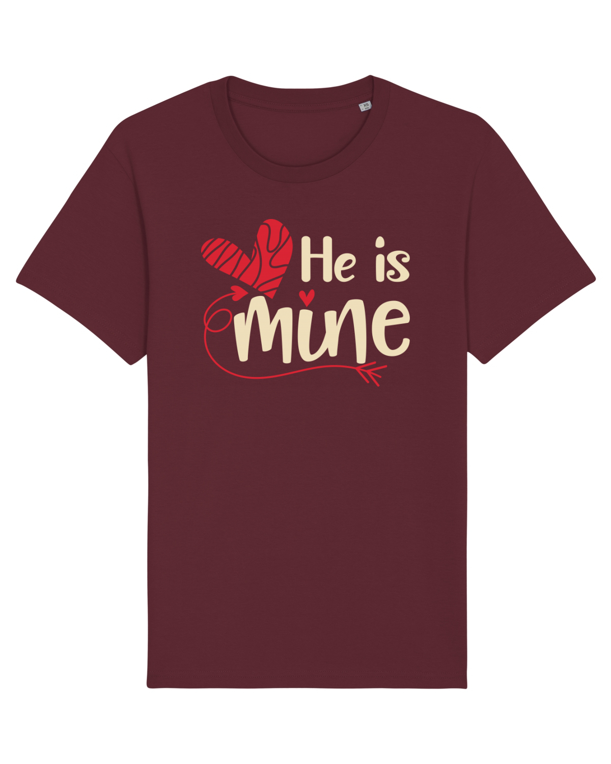 Tricou mânecă scurtă Unisex Rocker Burgundy