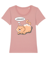 Meaaaw!! Tricou mânecă scurtă guler larg fitted Damă Expresser