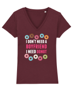 DONUT Tricou mânecă scurtă guler V Damă Evoker