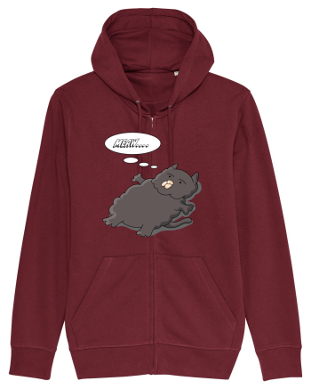 Pisica neagră obosită Meaw... Burgundy
