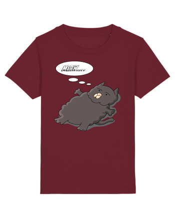 Pisica neagră obosită Meaw... Burgundy