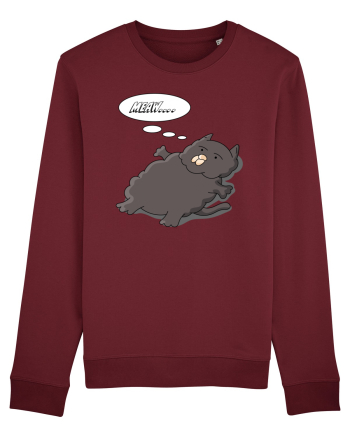 Pisica neagră obosită Meaw... Burgundy
