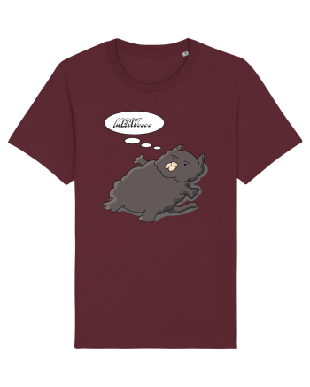 Pisica neagră obosită Meaw... Burgundy