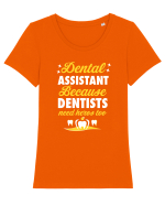 DENTAL ASSISTANT Tricou mânecă scurtă guler larg fitted Damă Expresser