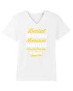 DENTAL ASSISTANT Tricou mânecă scurtă guler V Bărbat Presenter
