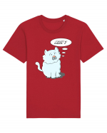 Pisica albastră nedumerită Meaw ? Tricou mânecă scurtă Unisex Rocker