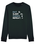 EAT SLEEP CLEAN Bluză mânecă lungă Unisex Rise