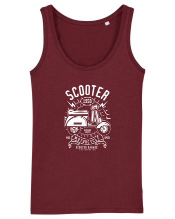 Scooter Classice Side White Burgundy