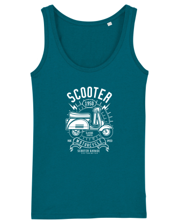 Scooter Classice Side White Ocean Depth