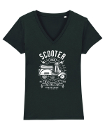 Scooter Classice Side White Tricou mânecă scurtă guler V Damă Evoker