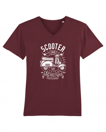 Scooter Classice Side White Burgundy