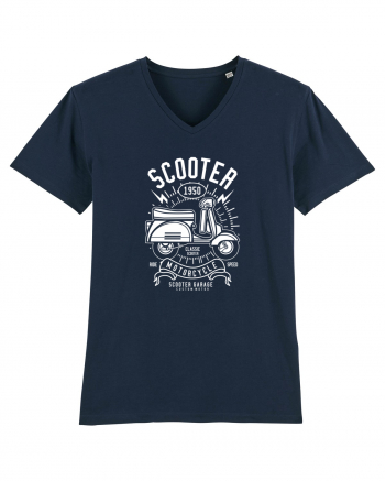 Scooter Classice Side White French Navy