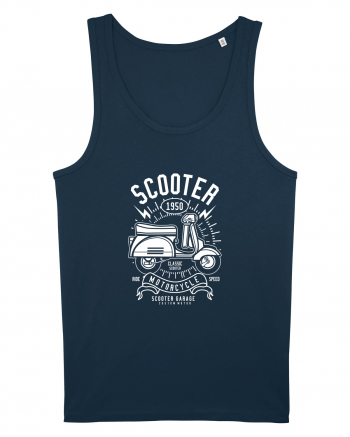 Scooter Classice Side White Navy