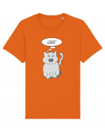 Pisica gri cu nasul roz serioasă Meaw Tricou mânecă scurtă Unisex Rocker