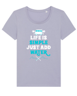 WATER Tricou mânecă scurtă guler larg fitted Damă Expresser