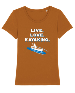 KAYAKYNG Tricou mânecă scurtă guler larg fitted Damă Expresser