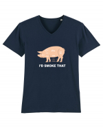 Porc Tricou mânecă scurtă guler V Bărbat Presenter