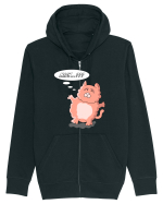 Pisica grasă roz Meaw...??? Hanorac cu fermoar Unisex Connector