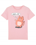 Pisica grasă roz Meaw...??? Tricou mânecă scurtă  Copii Mini Creator