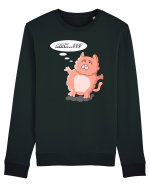 Pisica grasă roz Meaw...??? Bluză mânecă lungă Unisex Rise