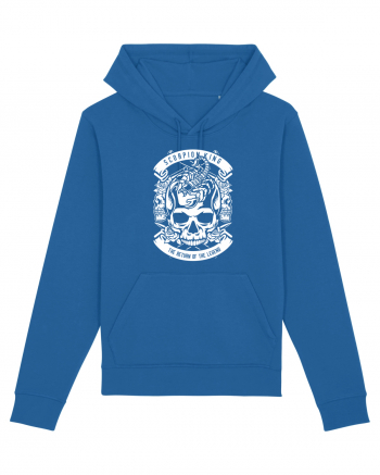 Scorpion King Skull White Royal Blue