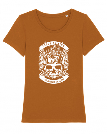 Scorpion King Skull White Roasted Orange