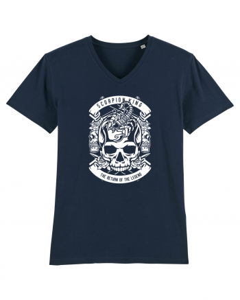 Scorpion King Skull White French Navy