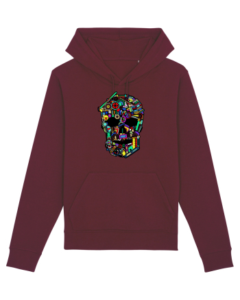 Craniu colorat - Fii unic Burgundy