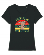 Pew Pew Dog Tricou mânecă scurtă guler larg fitted Damă Expresser