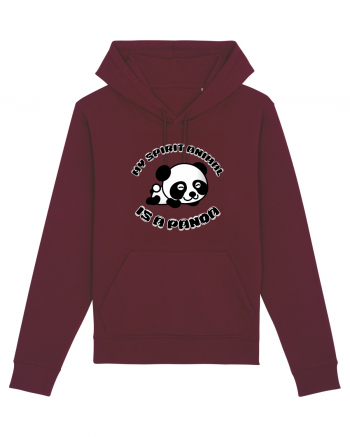 Cute Kawaii Panda Burgundy